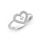 18ct White Gold Heart Shaped Diamond Ring