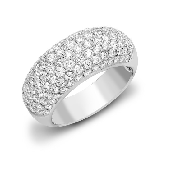 18ct White Gold Diamond Bombay Ring