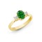 18ct Yellow Gold Diamond And Emerald And 3 Stone Ring