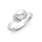 18ct White Gold Diamond And Pearl Ring