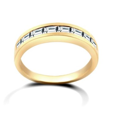 18ct Yellow Gold Channel Set Diamond Half Eternity Ring