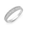 18ct White 0.47ct Diamond 3 Row ? ET Ring