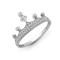 18ct White 0.24ct Diamond Crown Ring