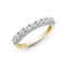 18ct Yellow/White 0.75ct 9 stone Claw Set 1/2 ET Ring