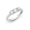 18ct White 0.50ct Diamond Claw Set Trilogy Ring