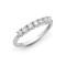 18ct White 1.00ct Diamond 7 stone 1/2 ET Ring