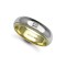 18ct Gold 2 Colour Diamond Rubover set Wedding Ring 6mm