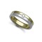 18ct Gold 2 Colour Diamond Rubover set Wedding Ring 5mm