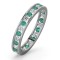 18ct White Gold Channel Set Full Eternity Ring Diamond 0.50ct Emerald 0.70ct H Si