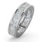 18ct White Gold Channel Set Princess Cut Full Eternity Ring Diamond 5.00ct H Si