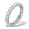 18ct White Gold Claw Set Full Eternity Ring Princess Cut Diamond 2.00ct H Si