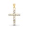 18ct Yellow Gold Diamond Cross