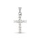 18ct White Gold Diamond Cross