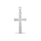 18ct White Gold Diamond Cross