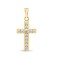 18ct Yellow Gold Diamond Cross