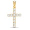 18ct Yellow Gold Diamond Cross