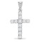 18ct White Gold Diamond Cross