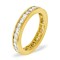 18ct Yellow Gold Channel Set Full Eternity Ring Diamond 1.00ct H Si