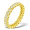 18ct Yellow Gold Rub Over Set Full Eternity Ring Diamond 1.00ct G VS