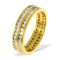 18ct Yellow Gold Channel Set 2 Row Full Eternity Ring Diamond 1.00ct G VS