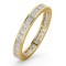 18ct White Gold Channel Set Princess Cut Full Eternity Ring Diamond 1.00ct H Si