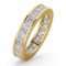 18ct White Gold Channel Set Princess Cut Full Eternity Ring Diamond 3.00ct H Si