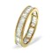18ct Yellow Gold Channel Set Full Eternity Ring Baguette Diamond 5.00ct G VS