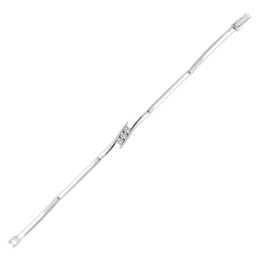 9ct White Gold Diamond Bracelet