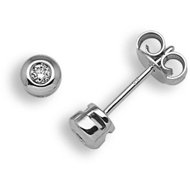 9ct White 30pts Dia Stud Earrings