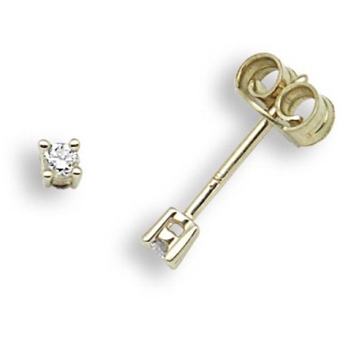 9ct Yellow 30pts Dia Stud Earrings