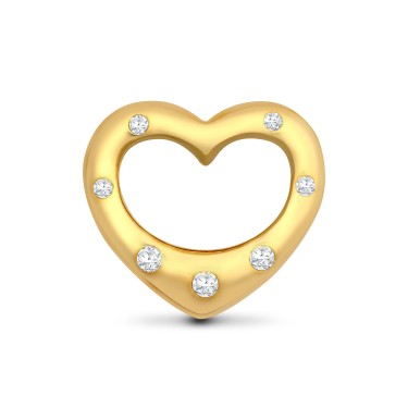 9ct White Gold Diamond Heart