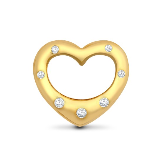 9ct White Gold Diamond Heart