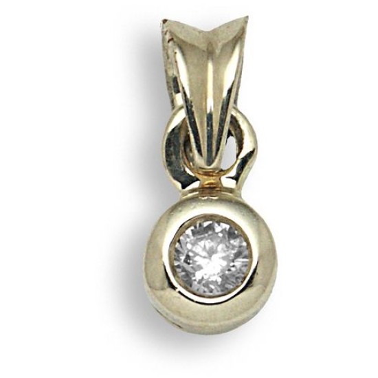 9ct Yellow 10pts Rub over Pendant