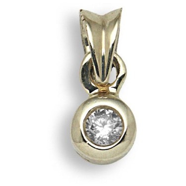 9ct Yellow 20pts Rub over Pendant