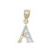 9ct Yellow Gold Diamond Set Initial Pendant -Initial W