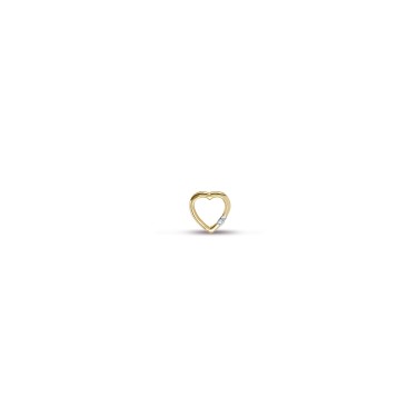 9ct Yellow Gold Diamond Heart Pendant