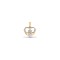 9ct Yellow Gold Diamond Claddagh Pendant