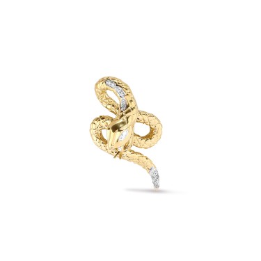 9ct Yellow Gold Diamond Snake Pendant
