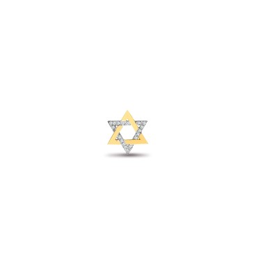 9ct Yellow Gold Diamond Star Of David Pendant