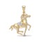 9ct Yellow 1pt Diamond Horse Pendant