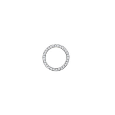 9ct White 0.15ct Diamond Slider Circle Pendant