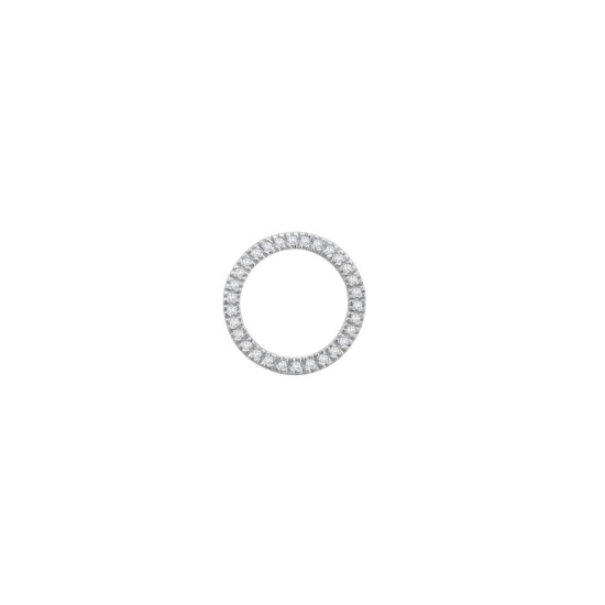 9ct White 0.15ct Diamond Slider Circle Pendant