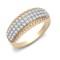 9ct Yellow Gold Diamond Bombay Ring