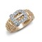 9ct Yellow Gold Diamond Buckle Ring