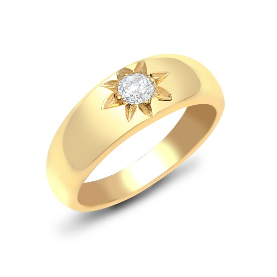 9ct Yellow Gold Diamond Ring