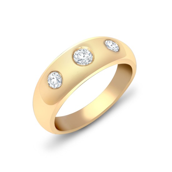 9ct Yellow Gold Diamond Ring
