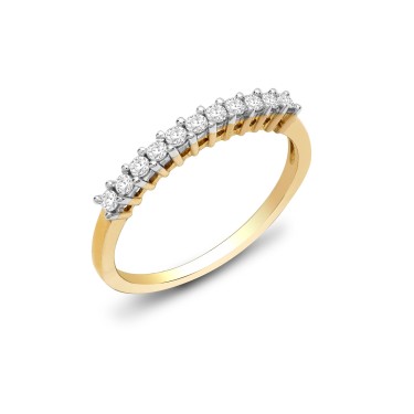 9ct Yellow Gold Diamond Ring