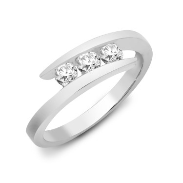 9ct White Gold Diamond Ring