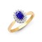 9ct Yellow Gold Diamond And Tanzanite Ring