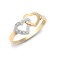 9ct Yellow Gold Diamond Heart Ring